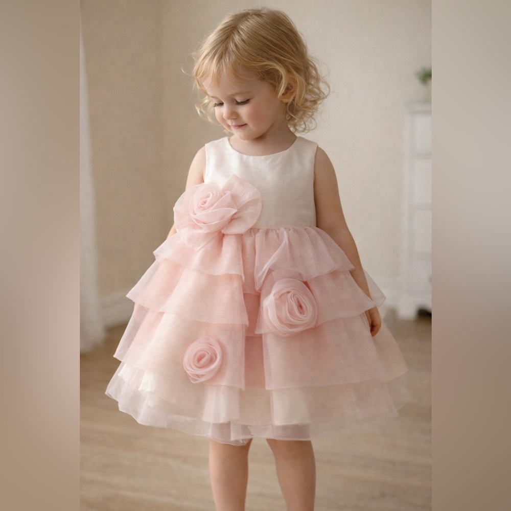 NWOT: Gorgeous Tulle Dress with Floral Accents